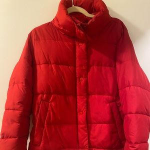 Abercrombie Red Puffer Jacket